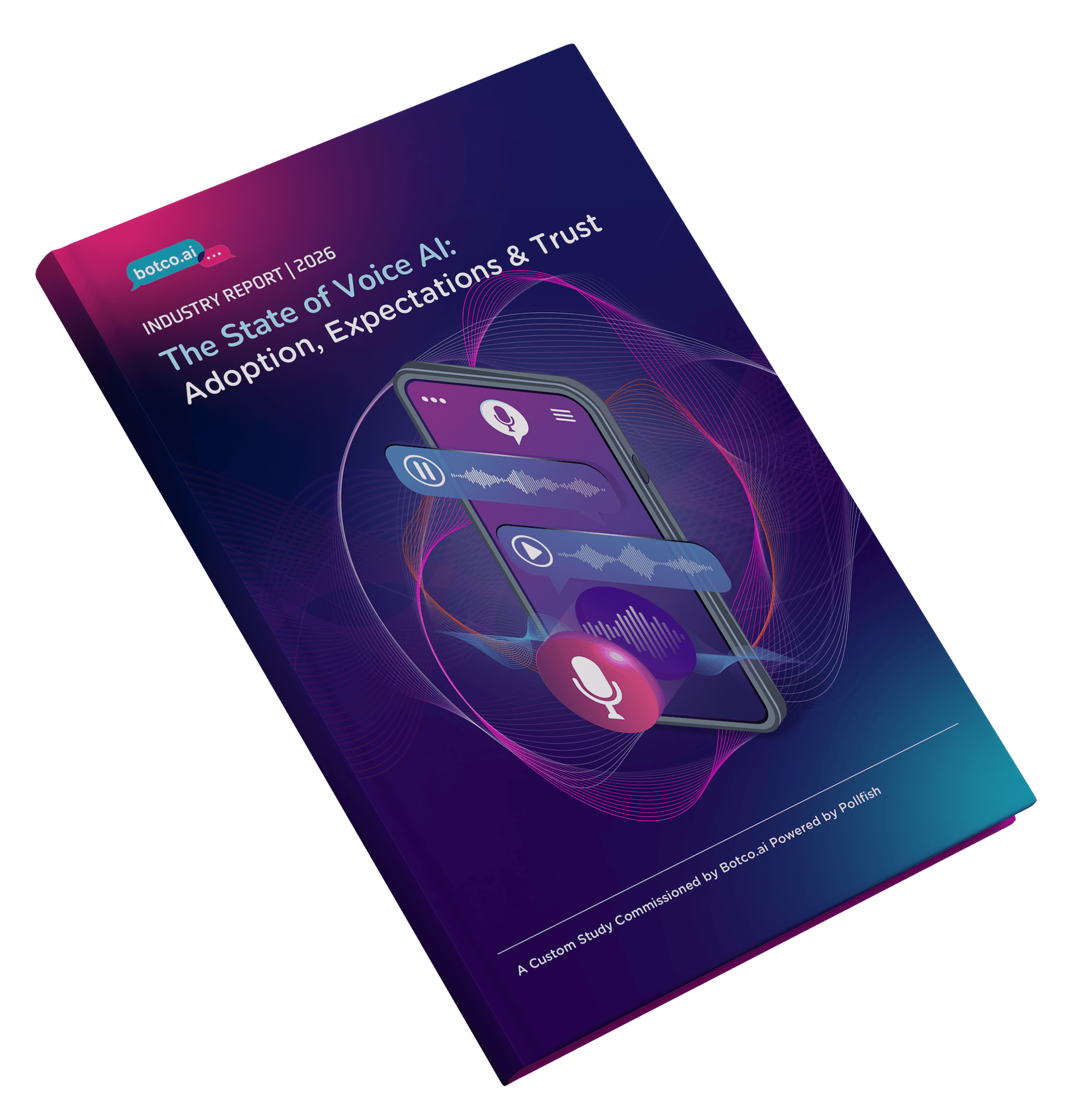 The state of Voice AI Report by Botco.ai Mock up The state of Voice AI Report by Botco.ai Mock up