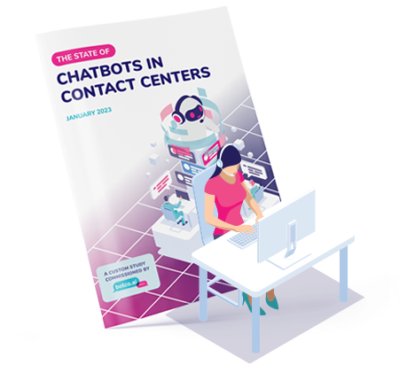 The State of Chatbots in Contact Centers Report Banner Graphics