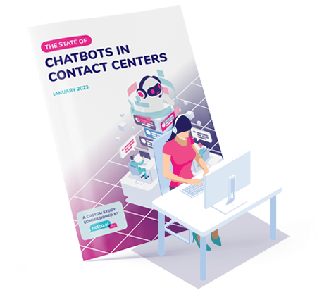 The State of Chatbots in Contact Centers Report Banner Graphics